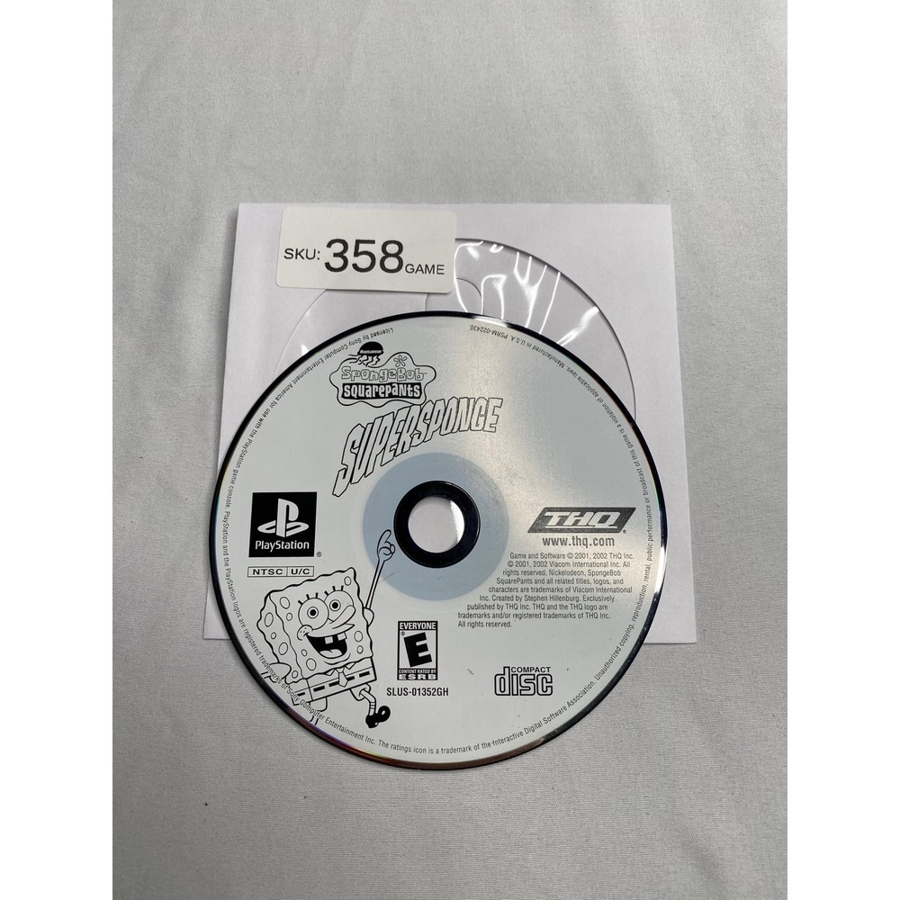 SpongeBob SquarePants SuperSponge Sony PlayStation 1